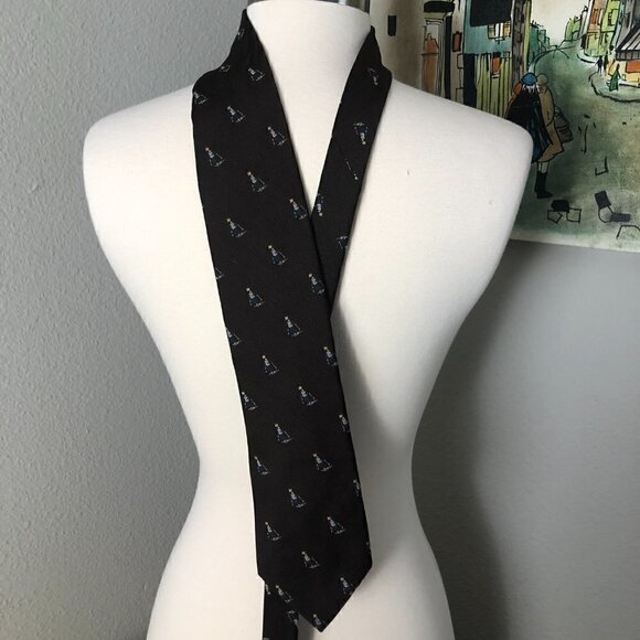 Vintage Nordstrom Silk Necktie - Downhill Skier - Picture 1 of 4